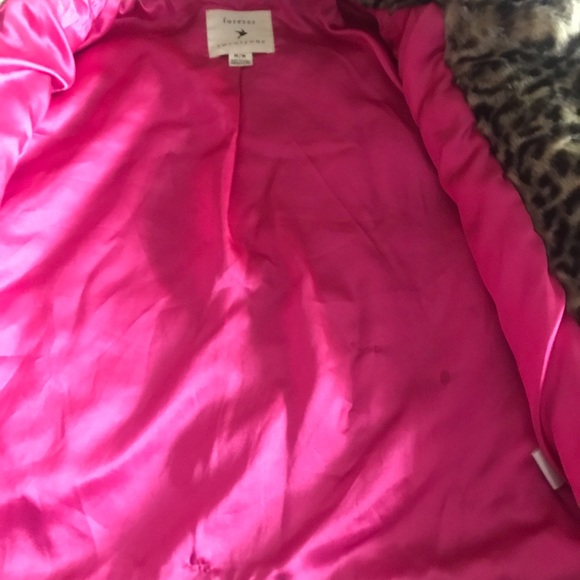 Leopard ๐ print Fur Coat by Forever 21 M/M - Picture 4 of 6